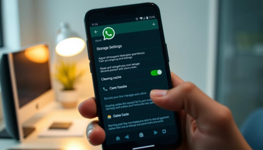 Cara menghapus cache WhatsApp